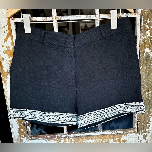 Kate Spade New York Black Linen Embellished Dress Shorts Womens Size 6 - Picture 3 of 6